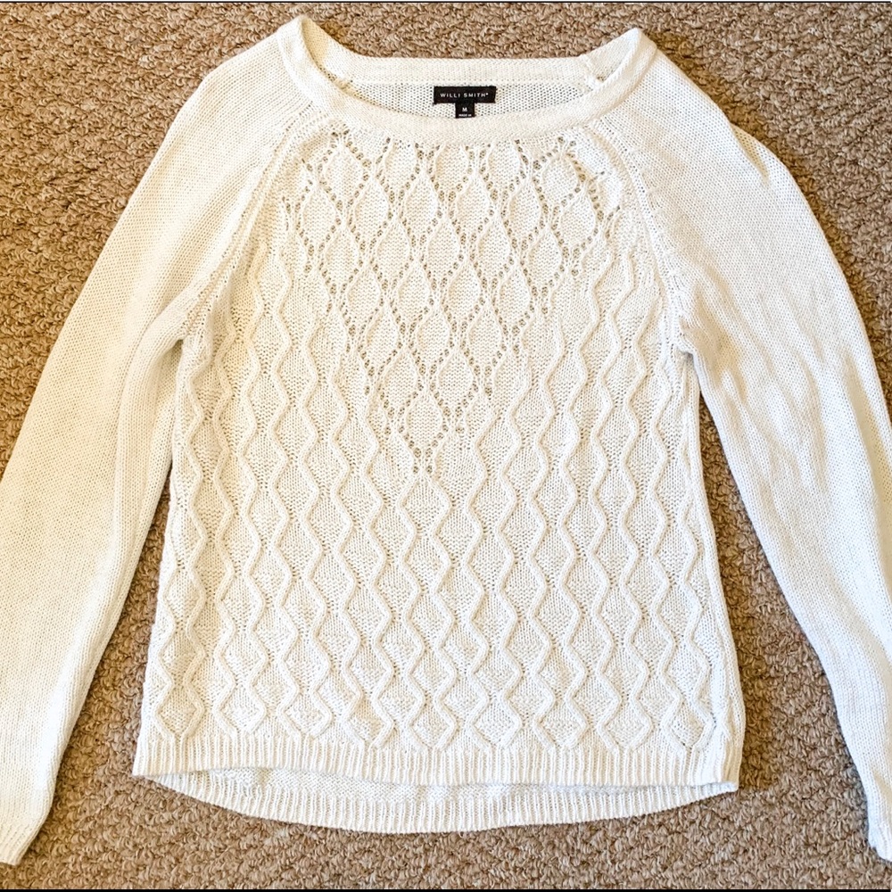 White Sparkly Knit Sweater